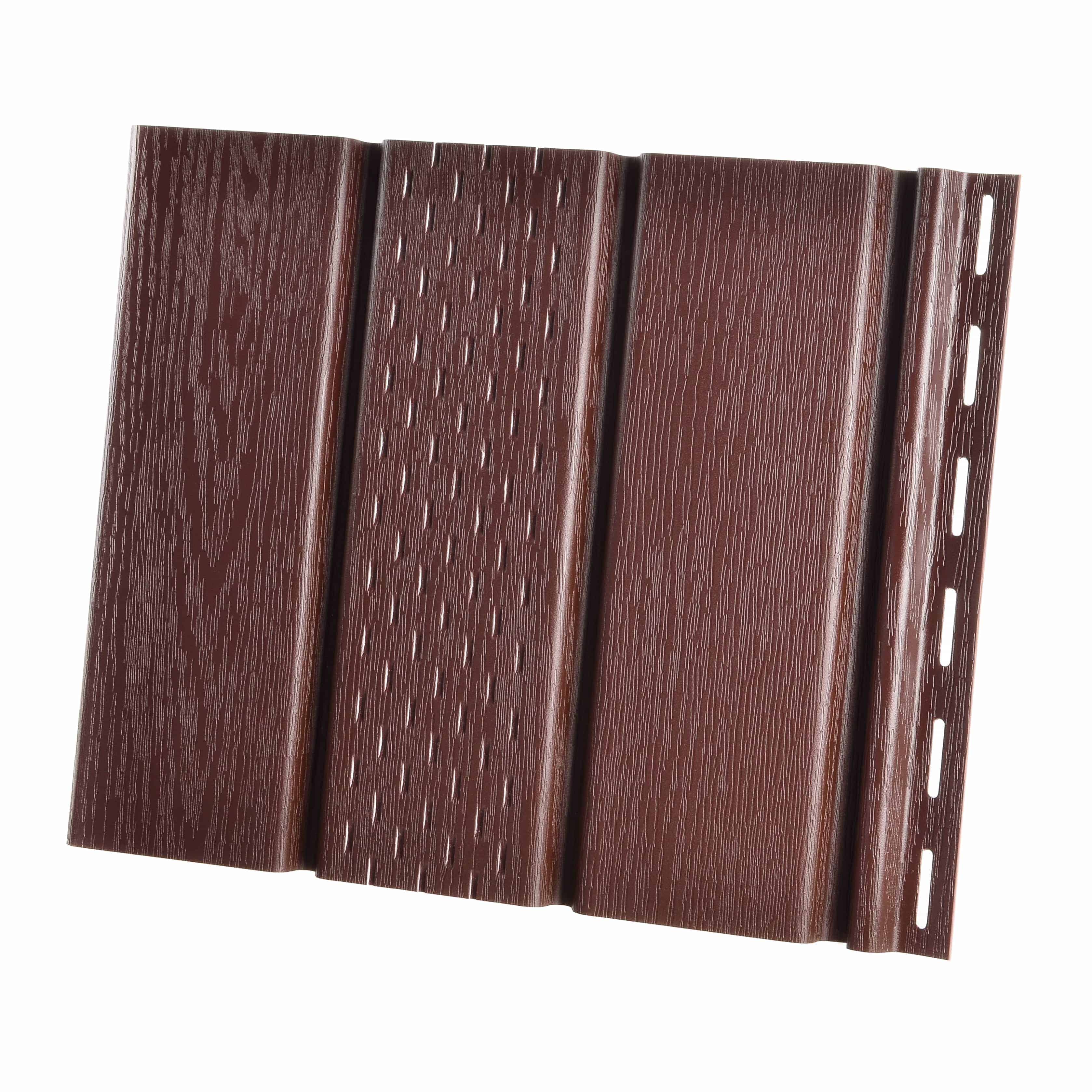 Soffit panel partially perforated