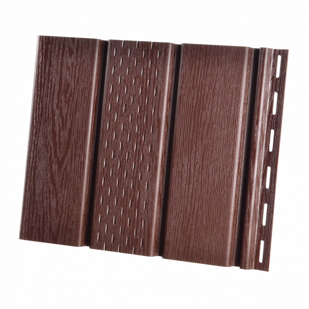 Soffit panel partially perforated