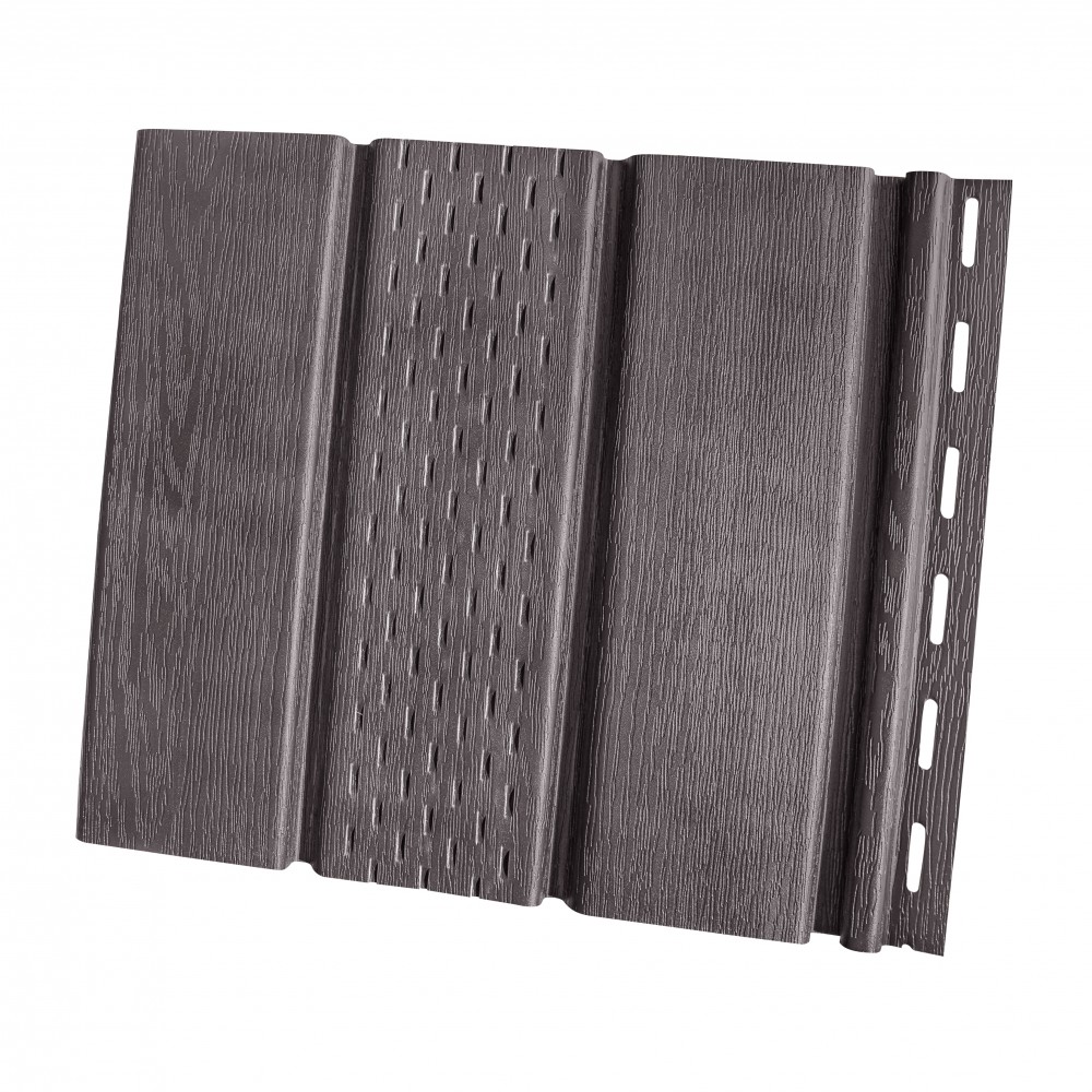 Soffit panel partially perforated